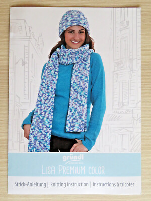 Anleitung gründl Lisa Premium Color Strickanleitung Mütze und Schal stricken