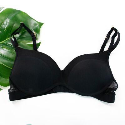 Lively The No Wire Push Up Wireless Bra Sz 34B Solid Black EUC Wireless