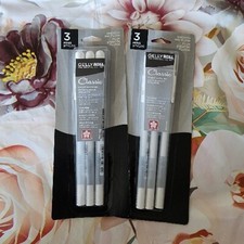 2 SAKURA Gelly Roll Classic White Gel Pens 3 Piece Set 57454 New