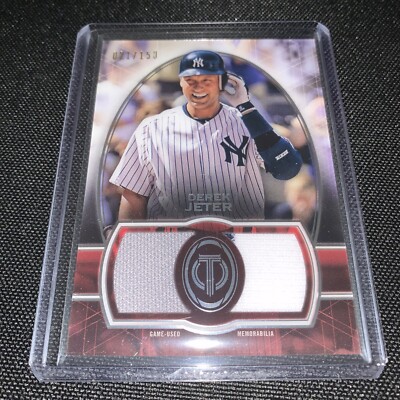 2019 Topps Tribute Single Player Tri Relics /150 Derek Jeter #DR-DJ HOF