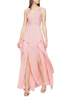 bcbg callie ruffled gown