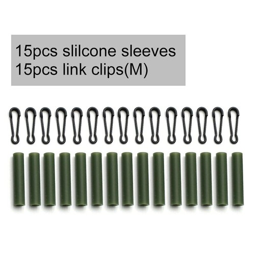 30pc Silicone Sleeve Lead Clip Swivel For Carp Fishing Rig Method Feeder Fishing - Picture 9 of 12