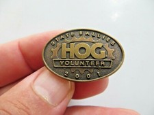 2001 HOG RALLEY VOLUNTEER BIKER MOTORCYCLE HARLEY DAVIDSON OWNERS LAPEL PIN 