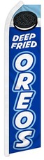 Deep Fried Oreos Blue Advertising 2.5'x11.5' Super-Knit Poly Super Flag Banner