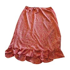 House of Harlow 1960 MIDI SKIRT Large NEW/NWT Pink Floral Pattern ELASTIC WAIST