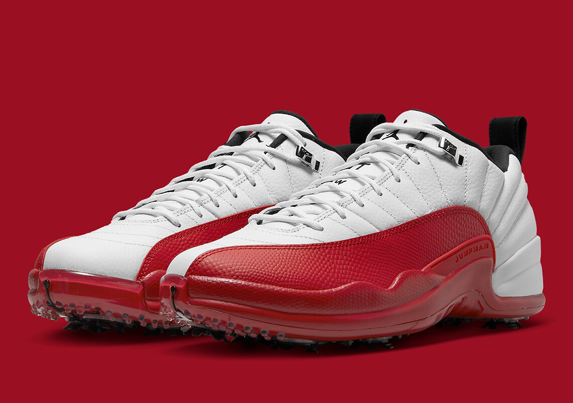 Nike Air Jordan XII 12 Retro Low G Golf Cherry White Varsity Nike Air Jordan XII 12 Retro Low G Golf Cherry White Varsity