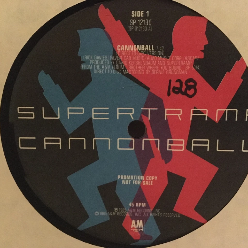 SUPERTRAMP          LP     CANNONBALL   (  PROMO ) - Image 3 of 4