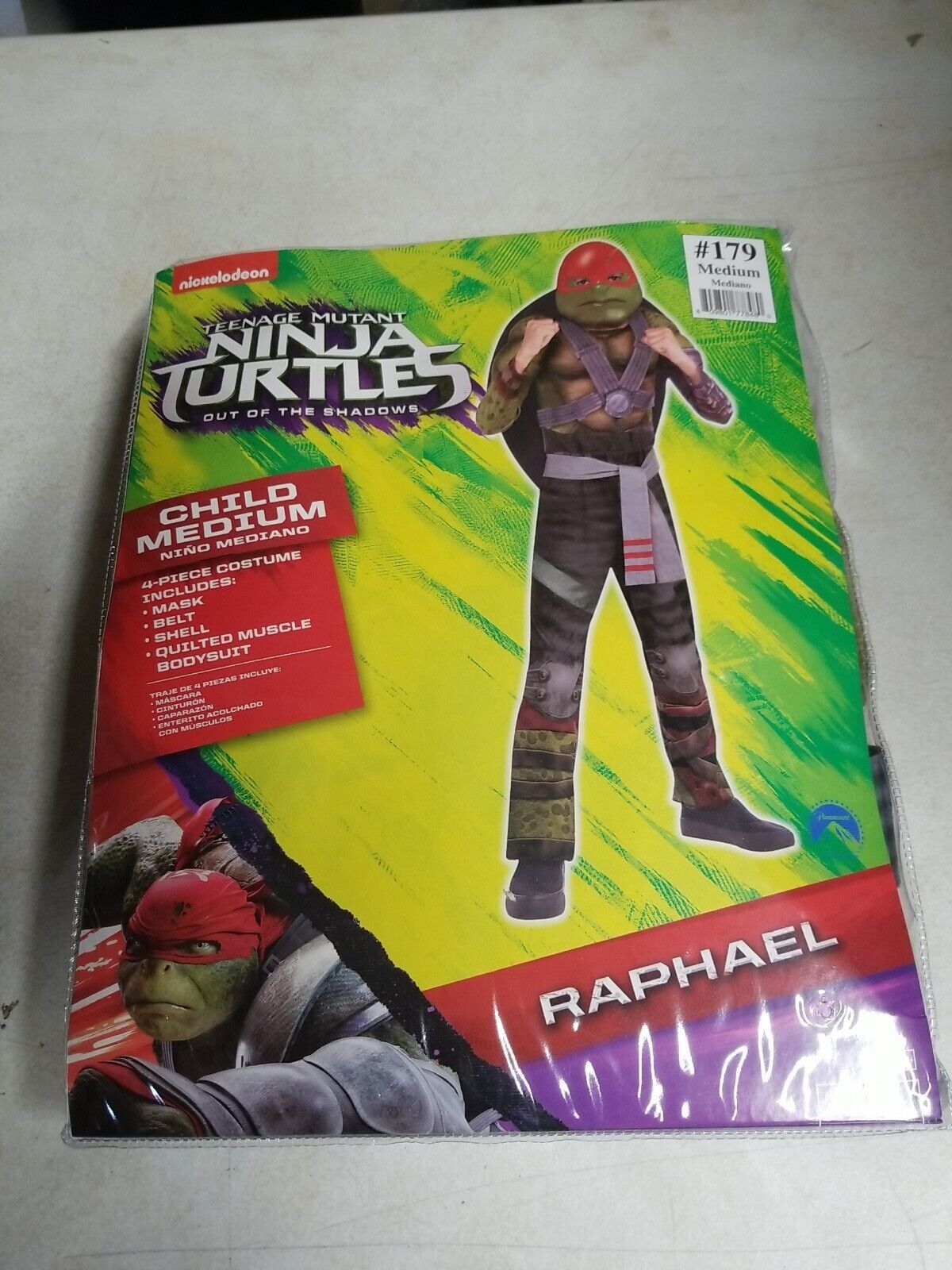 NEW RAPHAEL Teenage Mutant Ninja Turtles Costume Size Medium 8-10