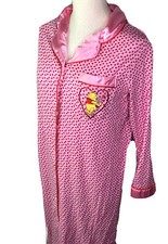 Vintage Disney Winnie The Pooh Women Night Dress Full Button Size XS