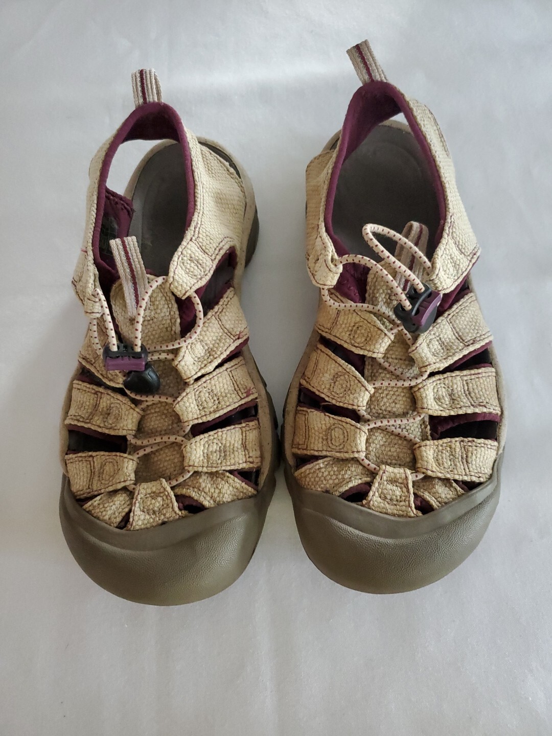 Scarpe sandali da trekking impermeabili da donna Keen Newport H2 marrone chiaro taglia 8 5 EUC