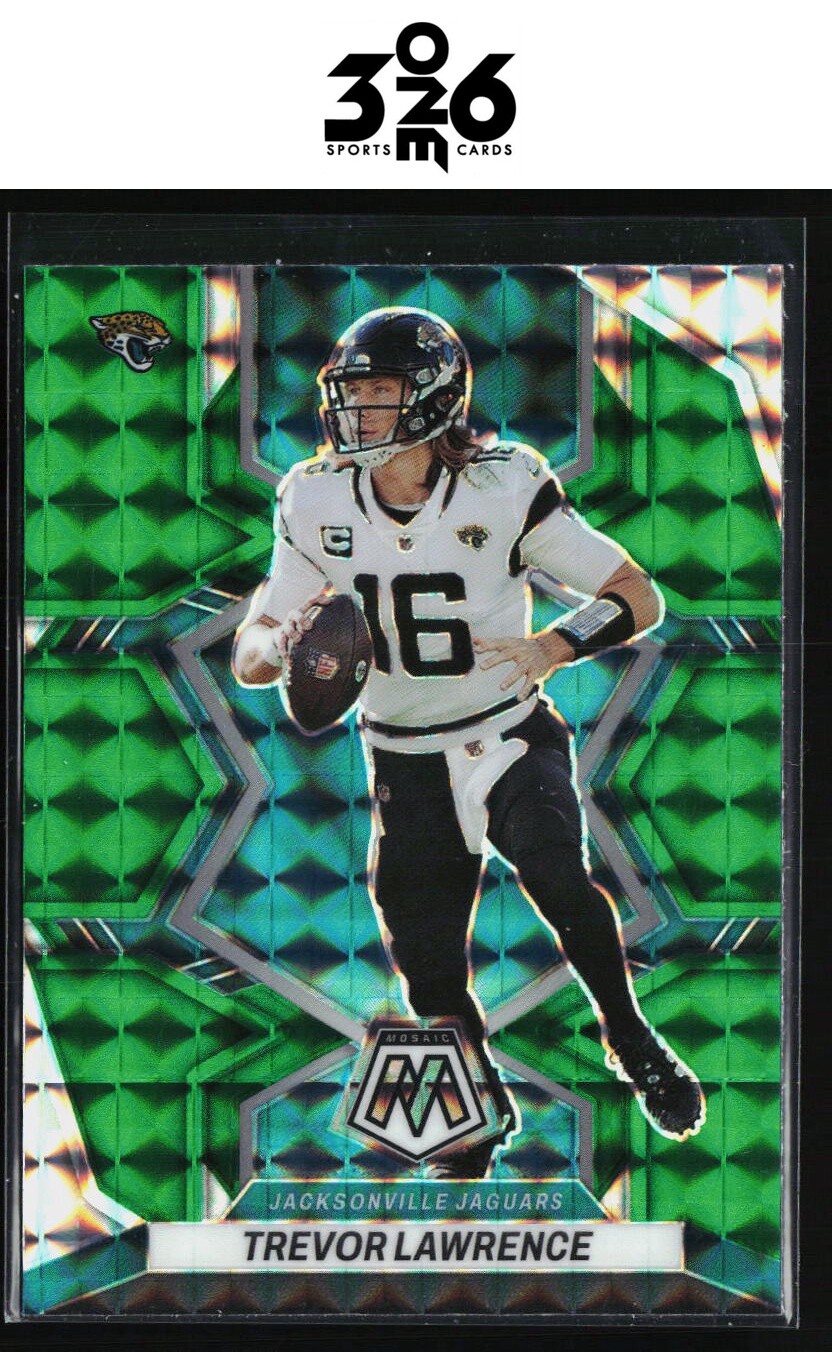 Trevor Lawrence 2022 Panini Mosaic Mosaic Green #88 Jacksonville Jaguars