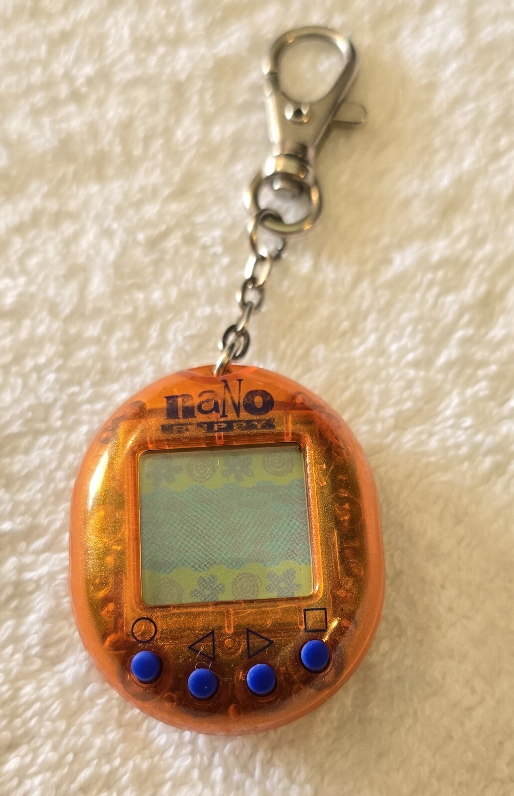 Vintage 1997 Orange  - Nano Puppy Virtual Pet Playmates Toys Electronic 90s