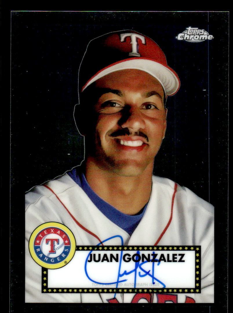 Juan Gonzalez 2021 Topps Chrome Platinum Anniversary #PA-JG Autographs