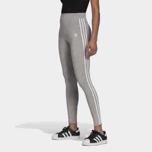 ADIDAS ORIGINALS ADICOLOR  3-STRIPES LEGGINGS GREY - Picture 1 of 5