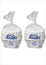 Kalita Wave Coffee Filters 185 White 100 Count Pack for 2-4 Persons 200 pcs