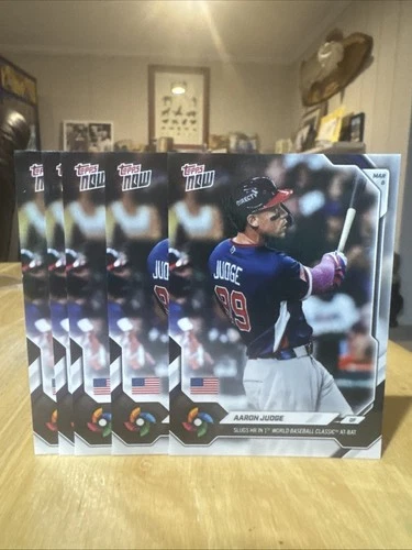 Aaron Judge - 2026 World Baseball Classic - Topps NOW WB8 - Team USA 5 Card LOT