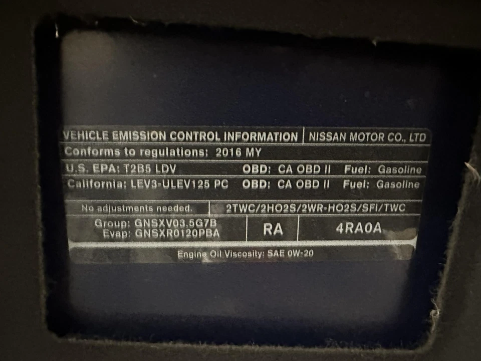 16 17 18 19 20 21 22 23 NISSAN MAXIMA Engine Assembly/motor Foto 2 de 2