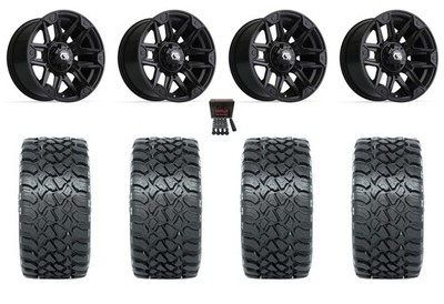 GTW Graffiti 14'' Golf Wheels Gloss Black 23'' Nomad Tires E-Z-GO & Club Car