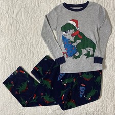 Unisex Kids Carter's 2-Pc. Christmas Dinosaurs Holiday Pajama, Size 8