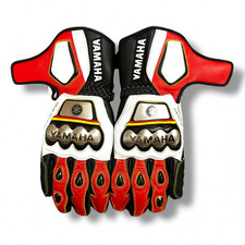 YAMAHA Uomo Guanti in Pelle da Moto Corsa Guanti in Pelle da Motociclista CE