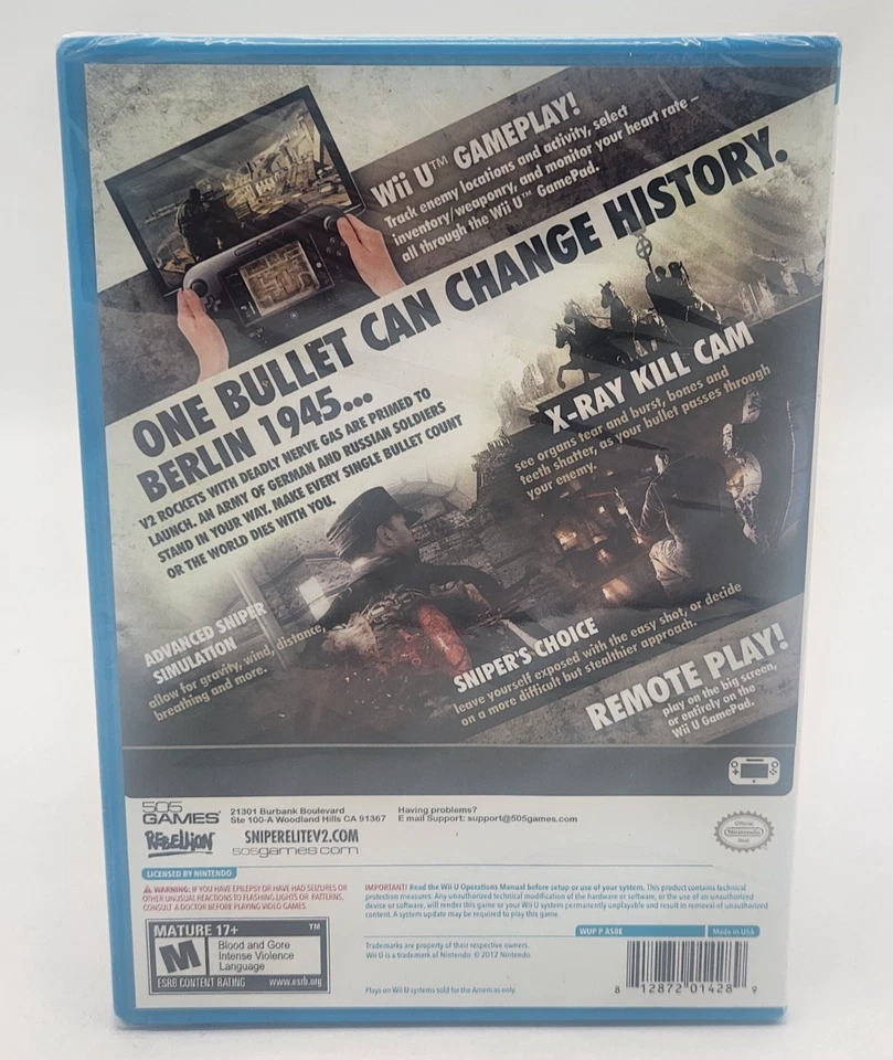 Sniper Elite - Nintendo Wii U - 2013 - Brand New Factory Sealed US Ver. - Image 2 of 4
