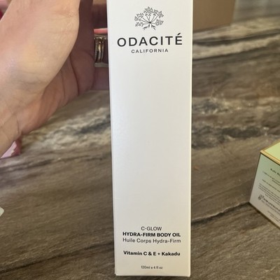 ODACITE C-GLOW HYDRA-FIRM BODY OIL VIT C & E + KAKADU 4 OZ NEW IN BOX