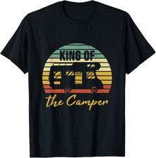 Camper RV Divertente Regalo Campeggio King of the Camper Maglietta