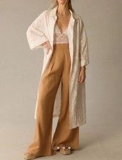 Anthropologie Textured Collared cotton Kimono...