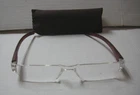 Reading Glasses W/Fabric Case, Brown Cheetah Print Frames, Strength 2.00, New