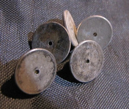 Lot of (5) WW 2 Sterling Flat Butterfly Clutch Backs for Military Badges Pins