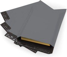 Image of Grey Postage Mailing Bags Strong Cheap Recycled Plastic Poly Postal Self Seal