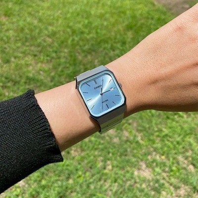 Casio MTP-B185D-2A2 Blue Analog Stainless Steel Classic Design