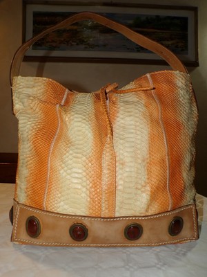 BORSA PITONE HANDMADE 100% ORIGINAL LUXUS PYTHON SKIN TOTE BAG