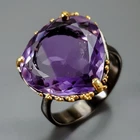 Jewellery 15 ct+ Natural Amethyst Ring 925 Sterling Silver Size 8 /R440014