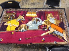 Dogs Playing Pool Large tapestry wall hanging...