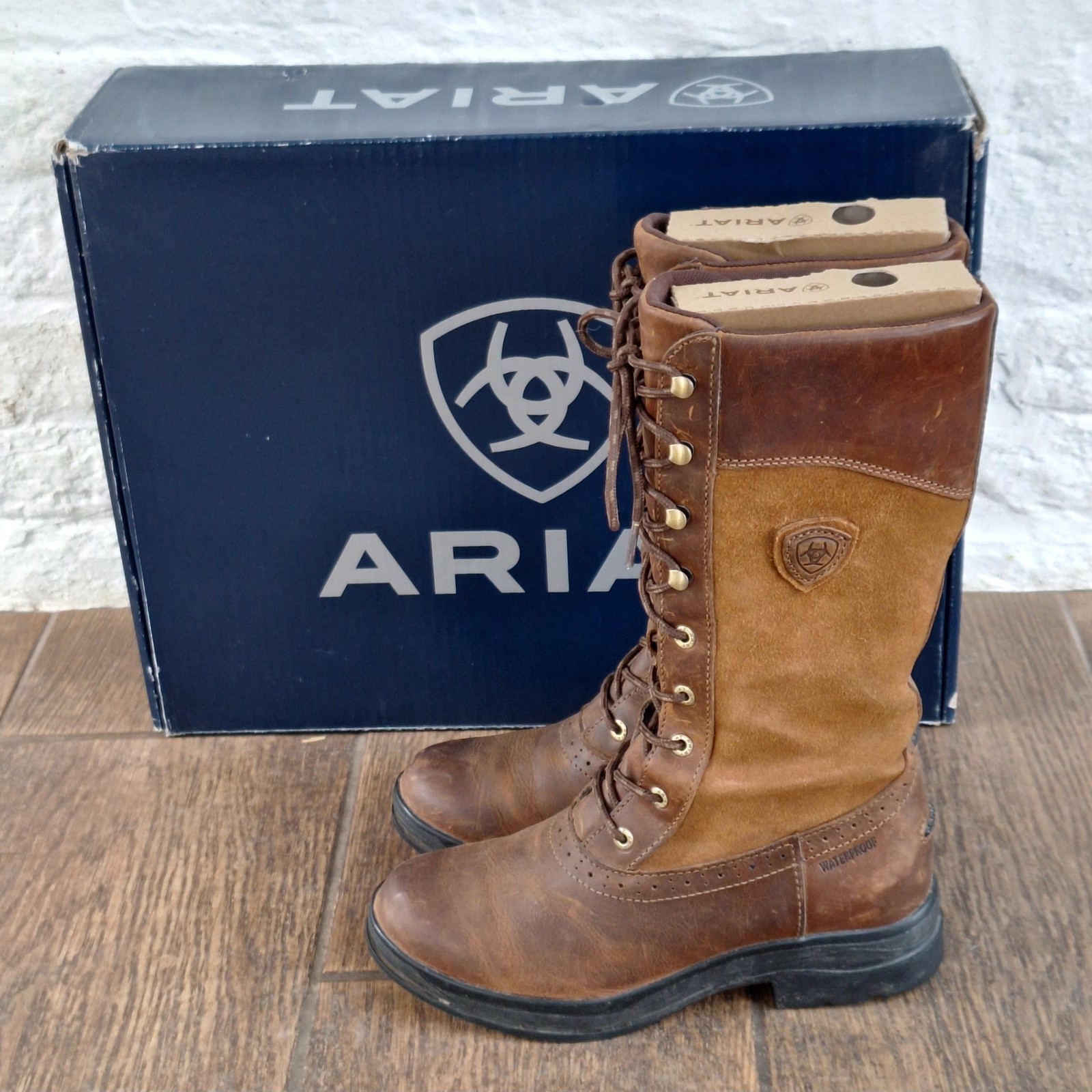 Ariat Wythburn II H2O Leather Boots in Weathered Brown UK 4.5 EU 37.5  Worn Once