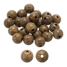 200pcs 8mm Chicken Wing Wood Round Polished Wooden Loose Beads for Craft