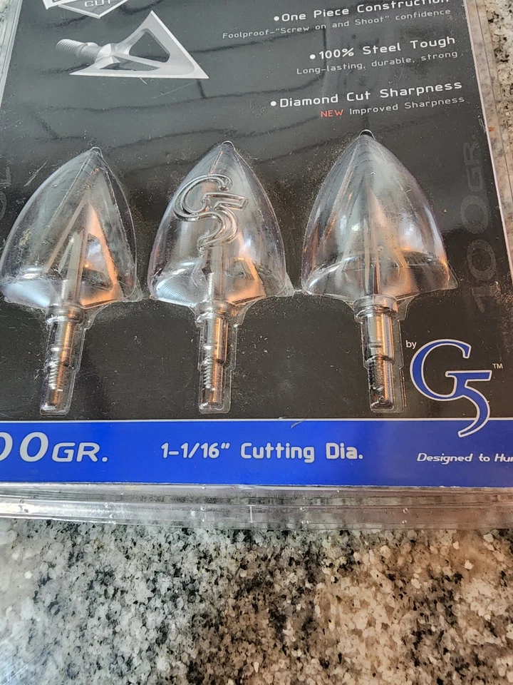G5 Montec Fixed Blade Broadhead 100 Grain Stainless Steel 3 Pack Model# 112 - Image 4 of 4
