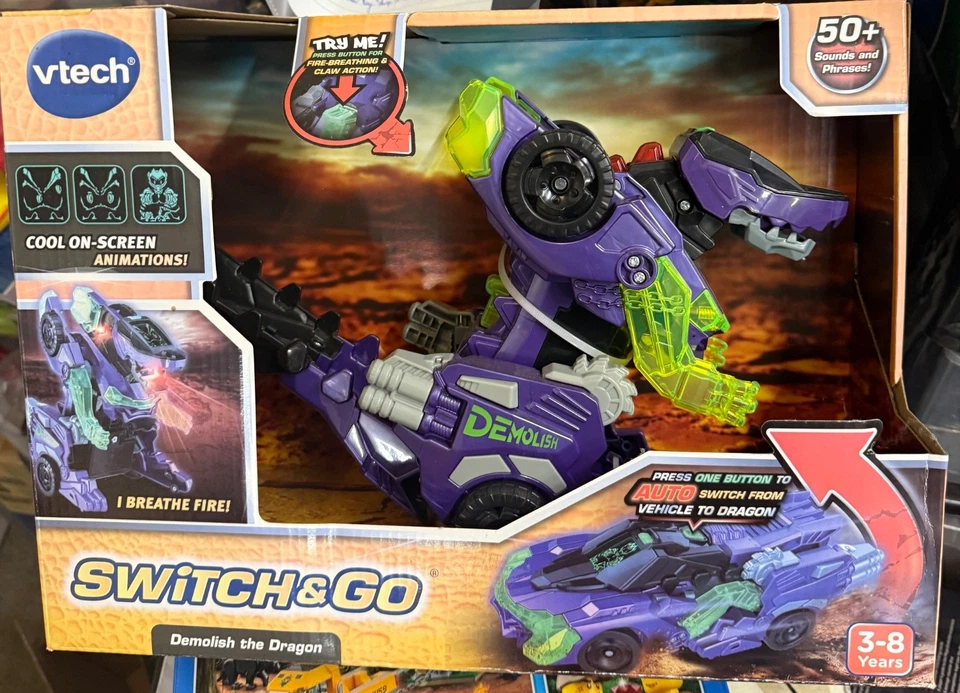 Vtech Switch & Go Dinos Demolish the Dragon - Brand New - Image 3 of 3