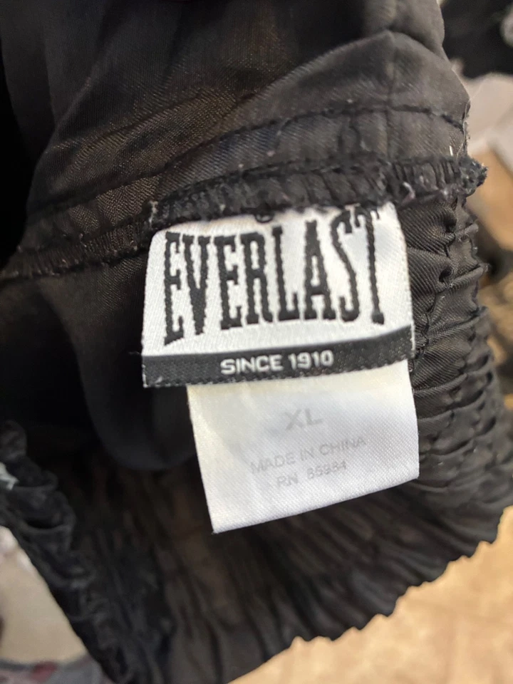Pantalones cortos deportivos Everlast de boxeo para hombre talla XL negros brillantes cintura elástica Foto 4 de 4