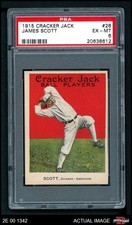 1915 Cracker Jack #26 James Scott White Sox PSA 6 - EX/MT