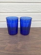 Luminarc Working Collection 5-1/2" Cobalt Blue Tumblers 10-panel France Set of 5