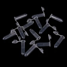 50x Small Plastic Vial Tube Sealed Centrifuge Snap Top Clear 2mL Liquid Storage