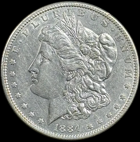 1884-P $1 Morgan Dollar - Raw AU - See Pictures