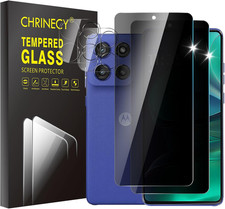 CHRINECY 4 Pack 2 Pack Privacy Screen Protector for Motorola Moto G Stylus 5G