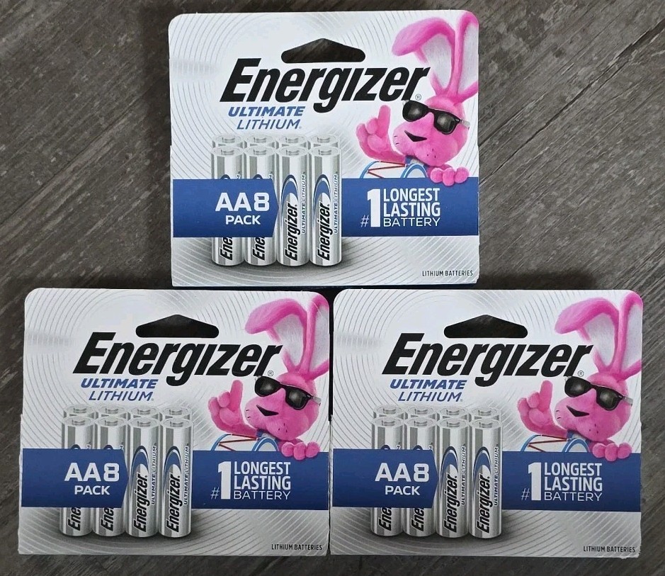 Energizer AA Ultimate Lithium Batteries 3 -8 Packs (24 Batteries Total) EXP 2040