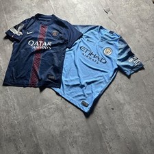 Y2K Vintage Nike Manchester City & PSG Soccer Jersey Bundle Kids LARGE