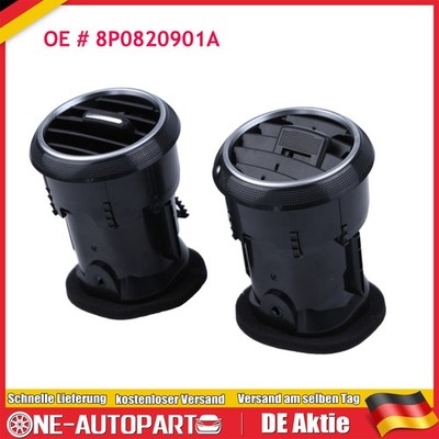 2X Luftausströmer Lüftungsdüse Luftdüse Düsen Gitter für Audi A3 8P TT 8J 03-14
