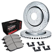 For Ford F-150 04-11 Brake Kit Drilled & Slotted Rear Brake Kit w Performance