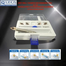 ENGRAVING, SPOT DRILL, CHAMFERING TOOL 60* WITH 5 INSERTS AND A TOOL BODY